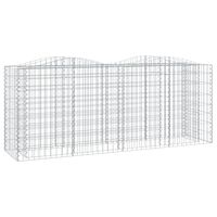 vidaXL buet gabion-højbed 200x50x100 cm galvaniseret jern