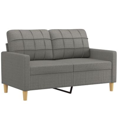 vidaXL 2-personers sofa 120 cm stof mørkegrå