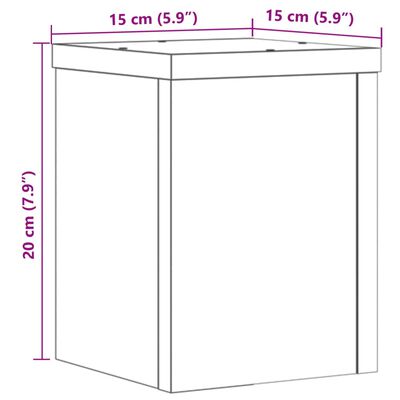 vidaXL plantestativer 2 stk. 15x15x20 cm konstrueret træ hid