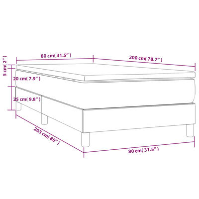 vidaXL kontinentalseng med madras 80x200 cm kunstlæder sort