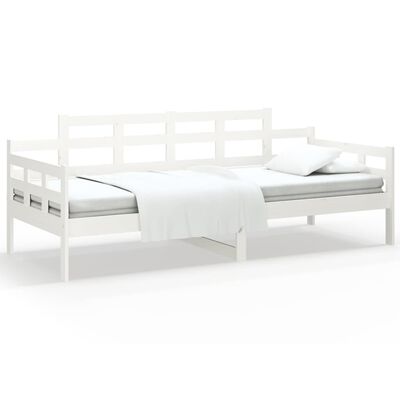 vidaXL daybed 90x200 cm massivt fyrretræ hvid