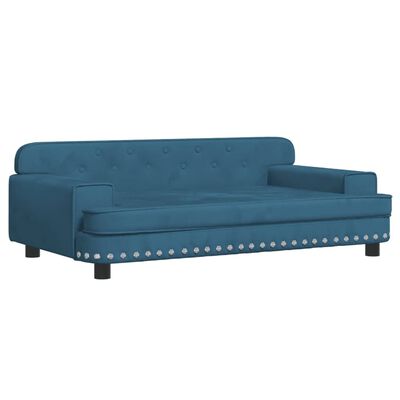 vidaXL sofa til børn 90x53x30 cm velour blå