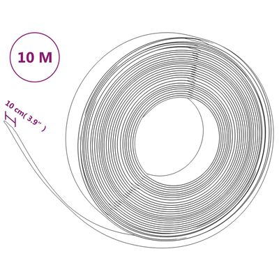 vidaXL græskanter 4 stk. 10 m 10 cm polyethylen grå