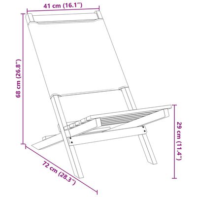 vidaXL foldbare havestole 4 stk. stof og massivt træ cremehvid