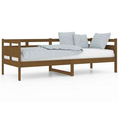 vidaXL daybed 80x200 cm massivt fyrretræ gyldenbrun