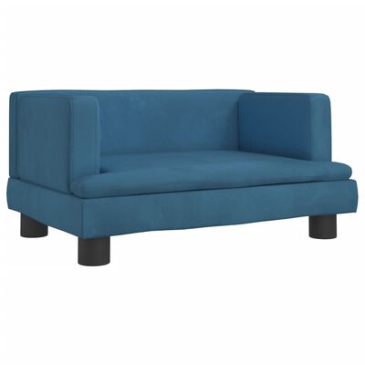 vidaXL sofa til børn 60x40x30 cm velour blå