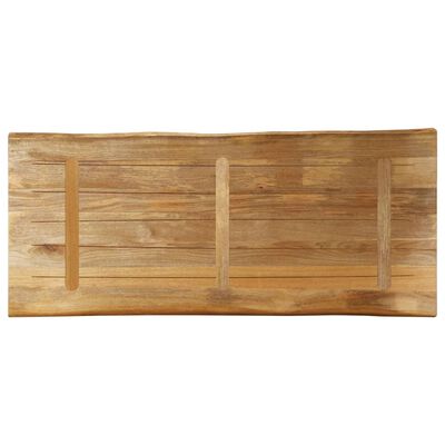 vidaXL bordplade 140x60x3,8 cm naturlig kant massivt ru mangotræ