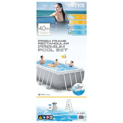 Intex swimmingpoolsæt Prism Frame 400x200x122 cm rektangulær