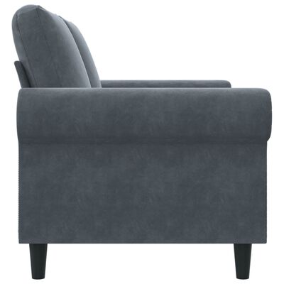 vidaXL 2-personers sofa 120 cm velour mørkegrå