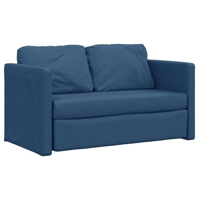 vidaXL 2-i-1 sovesofa 112x174x55 cm stof blå