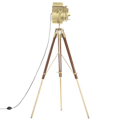 vidaXL gulvlampe med trefod 193 cm massivt mangotræ