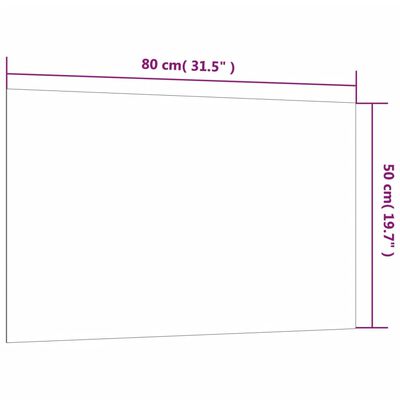 vidaXL væghængt magnettavle 80x50 cm hærdet glas hvid