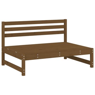 vidaXL midtermodul til sofa 120x80 cm massivt fyrretræ honningbrun