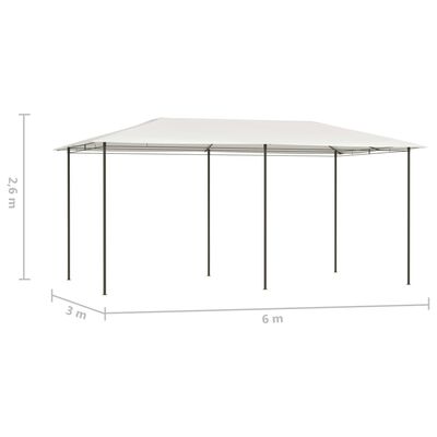 vidaXL pavillon 2,98x5,3x2,59 m 160 g/m² cremefarvet