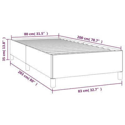 vidaXL sengeramme 80x200 cm kunstlæder hvid