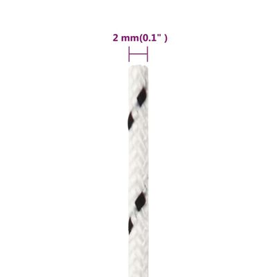 vidaXL flettet tovværk 2 mm x 250 m polyester hvid