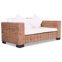 vidaXL 2-personers sofa naturlig rattan