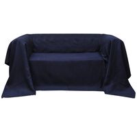 Sofaovertræk i micro-suede, Marineblå, 140x210 cm