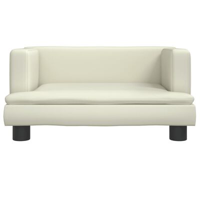 vidaXL sofa til børn 60x40x30 cm kunstlæder cremefarvet