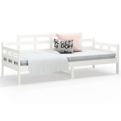 vidaXL daybed 90x200 cm massivt fyrretræ hvid