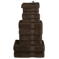 vidaXL håndklæder 12 stk. Premium 600 g/m2 100 % bomuld brun