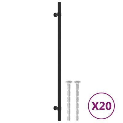 vidaXL skabshåndtag 20 stk. 320 mm rustfrit stål sort