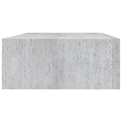 vidaXL væghylde med skuffe 40x23,5x10 cm MDF betongrå