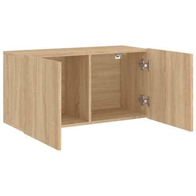 vidaXL væghængt tv-bord 80x30x41 cm sonoma-eg