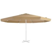 vidaXL udskiftningsdug til parasol 500 cm gråbrun