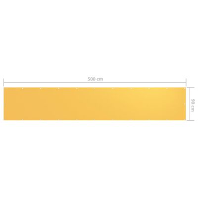vidaXL altanafskærmning 90x500 cm oxfordstof gul