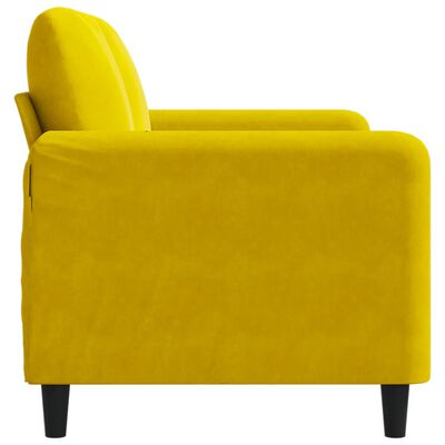 vidaXL 2-personers sofa 120 cm fløjl gul