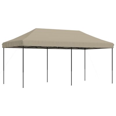 vidaXL foldbart pop up-festtelt 580x292x315 cm gråbrun