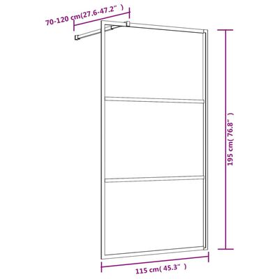 vidaXL brusevæg 115x195 cm klart sikkerhedsglas rød