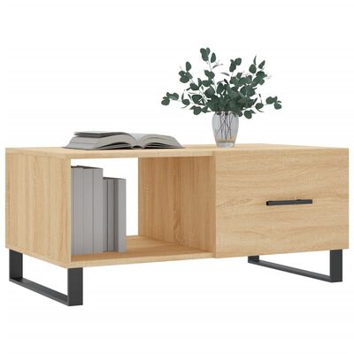 vidaXL sofabord 90x50x40 cm konstrueret træ sonoma-eg