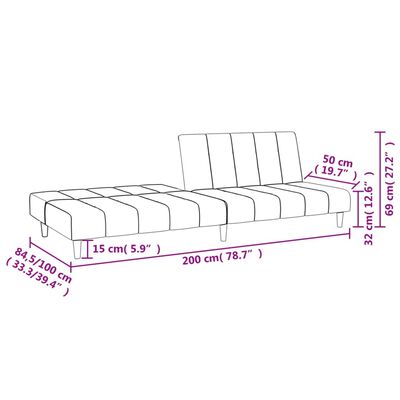 vidaXL 2-personers sovesofa fløjl mørkegrøn