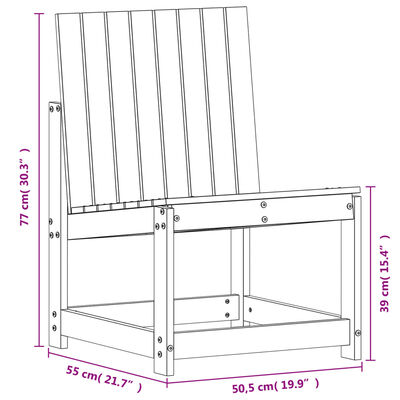 vidaXL havestol 50,5x55x77 cm massivt douglasgran