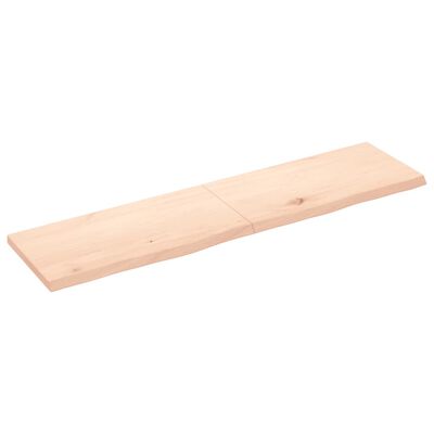 vidaXL bordplade til badeværelse 160x40x(2-4)cm massivt træ ubehandlet