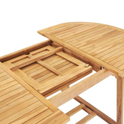 vidaXL udendørs spisebordssæt 7 dele 150-200x100x75 cm massivt teak