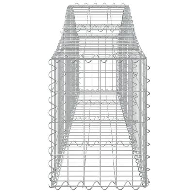 vidaXL buede gabionkurve 3 stk. 200x30x40/60 cm galvaniseret jern