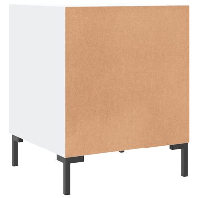 vidaXL sengeborde 2 stk. 40x40x50 cm konstrueret træ hvid