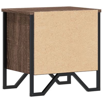 vidaXL sengeborde 2 stk. 40x30x40 cm konstrueret træ brun egetræsfarve