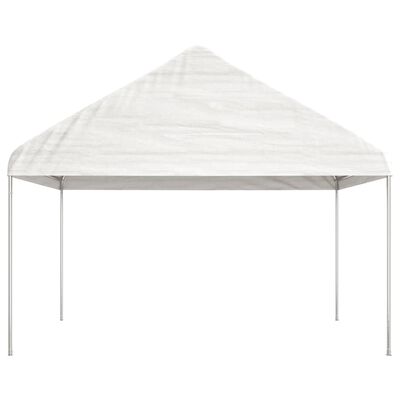 vidaXL pavillon med tag 13,38x4,08x3,22 m polyethylen hvid