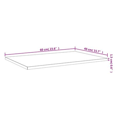 vidaXL boghylder 4 stk. 60x40x1,5 cm konstrueret træ grå