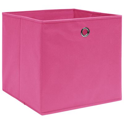 vidaXL opbevaringskasser 10 stk. ikke-vævet stof 28x28x28 cm pink