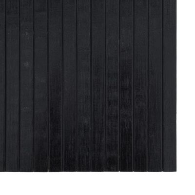 vidaXL gulvtæppe 60x500 cm rektangulær bambus sort