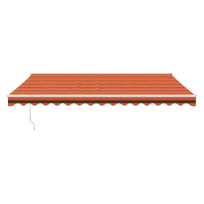 vidaXL foldemarkise 4x3 m stof og aluminium orange og brun