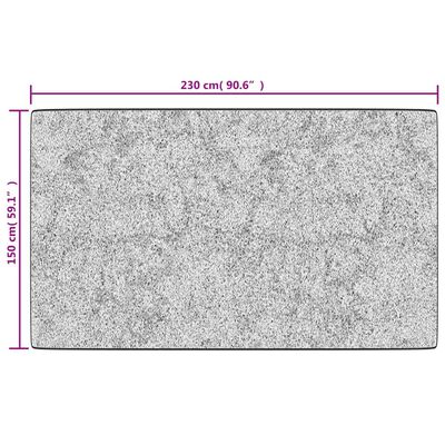 vidaXL gulvtæppe 150x230 cm vaskbart og skridsikkert grå