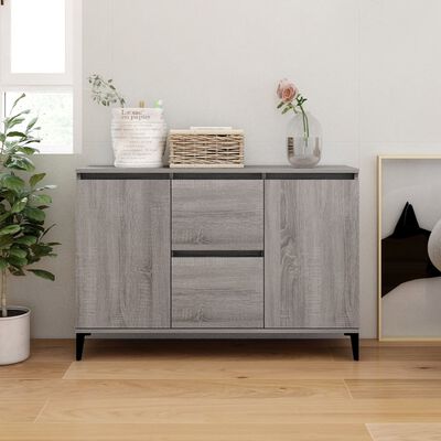 vidaXL skænk 104x35x70 cm konstrueret træ grå sonoma-eg