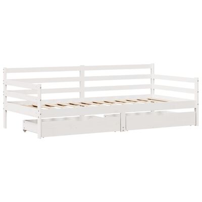 vidaXL daybed med skuffer 90x200 cm massivt fyrretræ