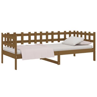 vidaXL daybed 80x200 cm massivt fyrretræ gyldenbrun